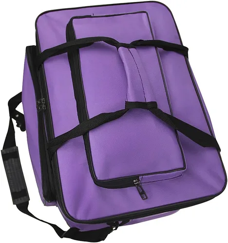 Miniatura 5 de Amplio organizador de arte y manualidades de viaje, bolsa cruzada plegable para artista, bolsa de hombro para dibujo, pintura, bolsa