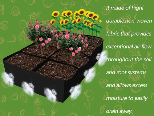 Miniatura 5 de Bolsas de cultivo de tela transpirable y duradera de 128 galones, macetas de tela no tejida resistentes de 3 x 6 pies para verduras y flores