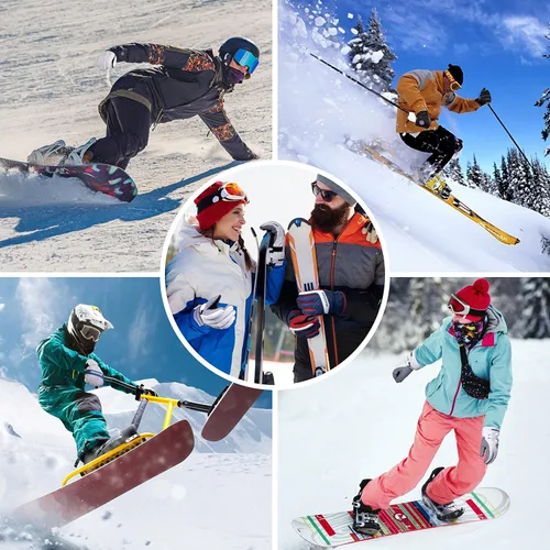 Miniatura 4 de JEKOSEN Guantes de esquí 2023 para clima frío para mantener el calor, guantes de nieve impermeables para pantalla táctil, guantes de snowboard