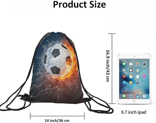 Miniatura 6 de Beabes Bolsas de béisbol con cordón, mochila deportiva para gimnasio, bolsa con cordón, Multi-a14, Mochilas de viaje