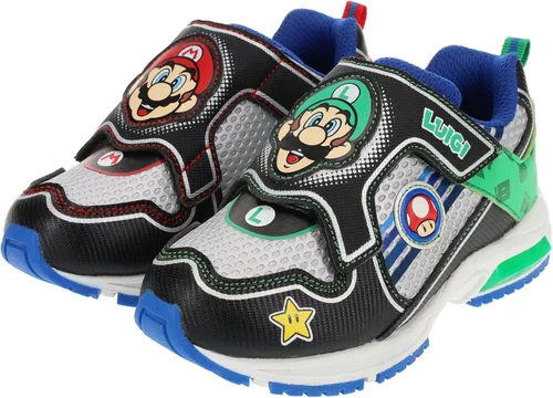 SUPER MARIO Brothers Mario and Luigi - Tenis para niños, tenis iluminados, tenis mixtos, talla 11 a 3 para niños