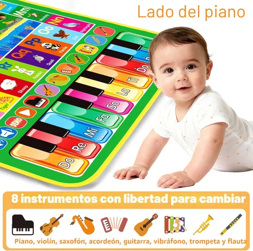 Miniatura 2 de Juguetes para bebés para niños de 1 año: tapete de juego de música de piano de animales del alfabeto 3 en 1 - Juguetes para niños de 1 a 3 años