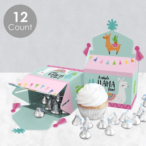 Miniatura 3 de Big Dot of Happiness Whole Llama Fun – Caja de regalo para fiestas – Fiesta de llamas, baby shower o fiesta de cumpleaños, cajas de golosinas