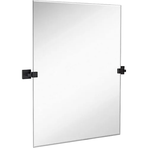 Miniatura 11 de Hamilton Hills - Espejo pivotante de pared de 20x30 pulgadas con soportes cuadrados de pared negros mate Espejo de baño sin marco Espejo
