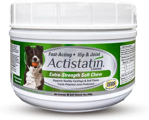 Miniatura 7 de Actistatin Masticables suaves caninos para perros grandes, 120 unidades – Articulación de fuerza extra patentada, cartílago, suplemento de tejido