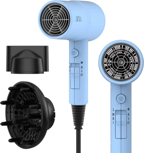 Miniatura 16 de AINA Secador de pelo con difusor, peine Secador de pelo para mujer, compacto, profesional, secado iónico Botón de disparo frío 110V/ALCI