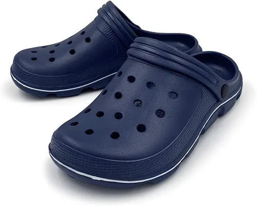Miniatura 6 de Pantuflas unisex clásicas con forro de cuero estilo zuecos, AC1519