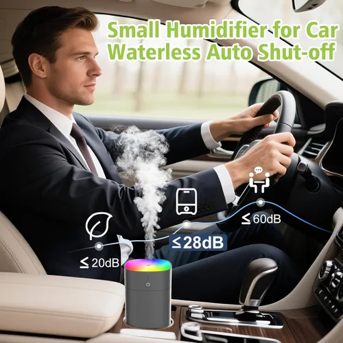 Miniatura 5 de Mini humidificadores portátiles para dormitorio, difusor de aroma de 13.5 fl oz para el hogar, humidificador de plantas de escritorio personal