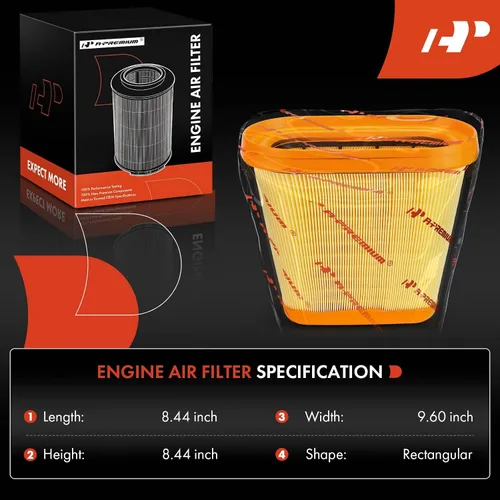 Miniatura 2 de A-Premium Filtro de aire de motor compatible con Chevrolet Corvette 2014-2019 6.2L, repuesto # 23107355