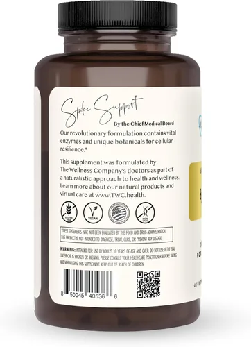Miniatura 2 de The Wellness Company Spike Support - Desintoxicación, salud inmune, flujo sanguíneo, anticoagulante - Nattokinase, raíz de diente de león y Black