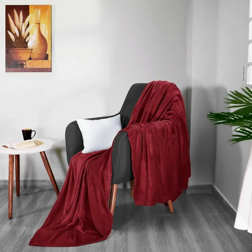 Miniatura 6 de Manta de forro polar para sofá, cama individual, silla, niños, adultos, mascotas, 50 x 60 pulgadas, suave y acogedora manta reversible