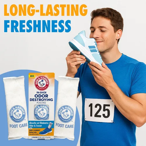 Miniatura 6 de Arm & Hammer Bolsas que destruyen olores en el zapato, inserto desodorante de zapatos para reducir el olor y absorber la humedad, eliminador