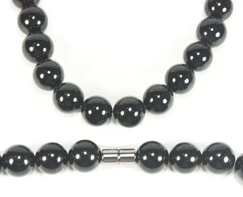Miniatura 8 de Handmade Black Onyx Crystal Mens Necklace - Grounding Genuine Gemstone Beaded Mala Willpower, Protection, Prosperity Black Choker - Jewelry Gift