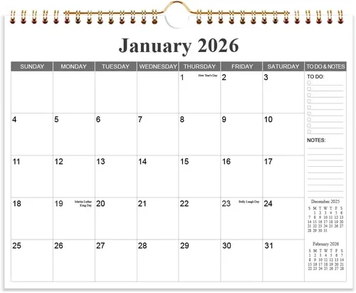 Miniatura 10 de Calendario de escritorio grande 2026, desde enero de 2026 hasta diciembre de 2026, calendarios de escritorio de 22 x 17 pulgadas con lista de Púrpura