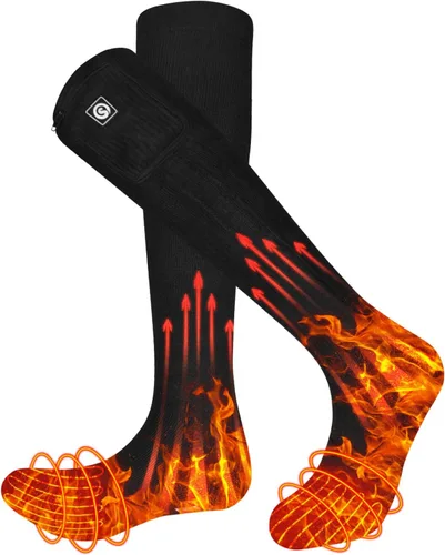 Miniatura 2 de Calcetines calefactables, calcetines eléctricos recargables para hombres y mujeres, batería de 7.4 V, calentadores de pies de invierno para caza