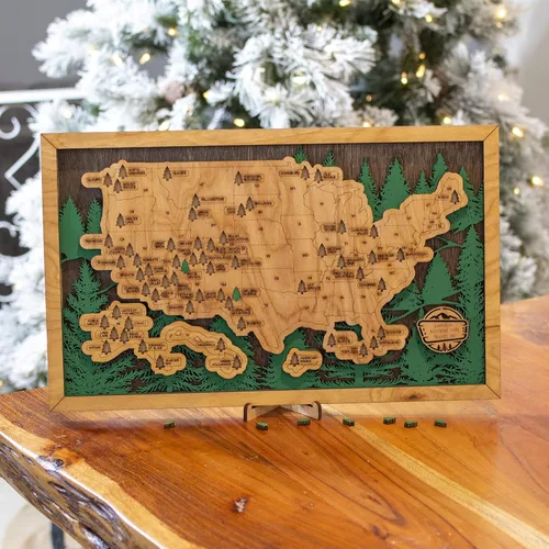 Miniatura 3 de Mapa de Viaje de Parque Nacional de Madera (Tu Nombre Personalizado)