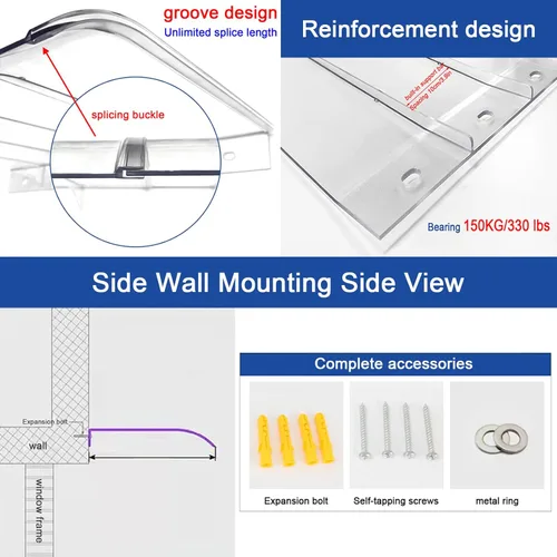 Miniatura 6 de Toldo curvado para ventana, toldo para puerta delantera al aire libre, patio, toldo para puerta, toldo para patio, toldo para puerta delantera al