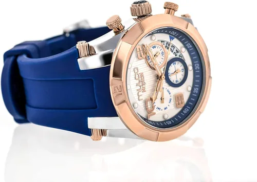 Miniatura 7 de MULCO Ilusion Watches for Women Analog Quartz Watch, Crystal Accents and Rose Gold Watch Accent with Pearl Finish, Water Resistant, Silicone Band