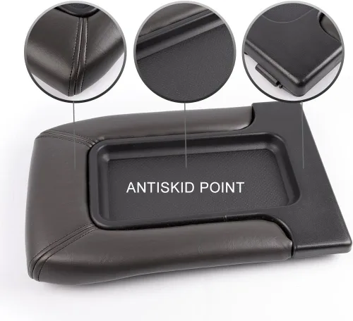 Miniatura 3 de CHEDA Kit de reparación de reposabrazos de consola central con pestillo gris oscuro compatible con Chevy Silverado 1999-2007/Compatible con Chevy