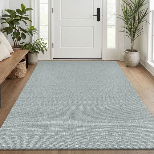 Miniatura 33 de EARTHALL Alfombra pequeña de 2 x 3 pies, lavable para entrada, antideslizante, trenzada, alfombra para puerta interior y exterior, alfombra tejida