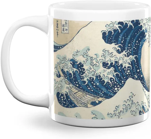 Great Wave Off Kanagawa - Taza de café (20 onzas), color blanco