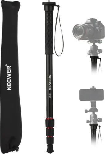 NEEWER Soporte monopie para cámara de 66.5 pulgadas, palo de aluminio ligero para selfie de viaje para videocámara DSLR, fotografía y grabación de