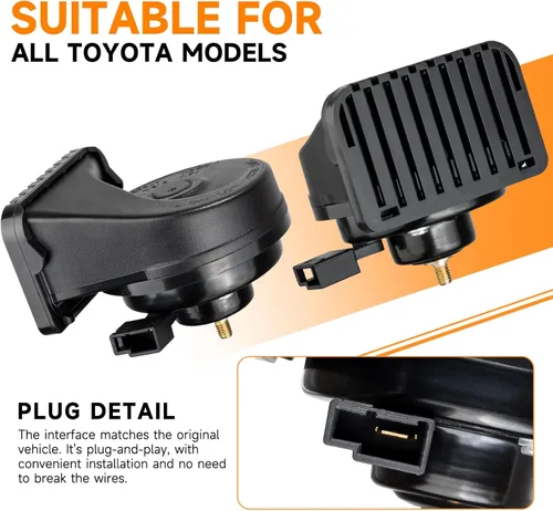 Miniatura 3 de Bocina para coche para Toyota con 1 a 2 enchufes, 12V, RAV4 Camry Corolla Tacoma Highlander Tundra Lexus, bocina automática eléctrica de doble tono