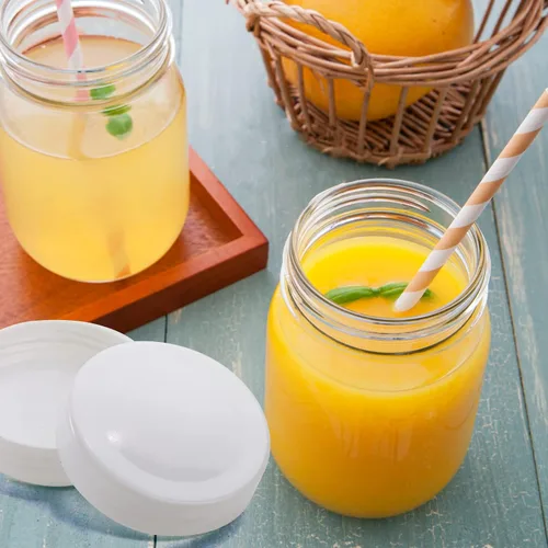 Miniatura 6 de Paquete de 12 tarros de vidrio de 8 onzas de boca regular, pequeños recipientes de almacenamiento de vidrio con tapas herméticas para gelatina
