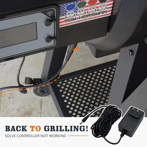 Miniatura 6 de YAOAWE Adaptador de corriente de repuesto para parrilla Char-Griller Gravity Fed 980 y E6480 Akorn Auto-Kamado Charcoal Grill, pieza de cable