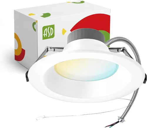 Miniatura 17 de ASD Downlight LED comercial sin lata de 4 pulgadas, iluminación ajustable de potencia de 7/10/13W, lámpara de techo empotrable redonda regulable, 5