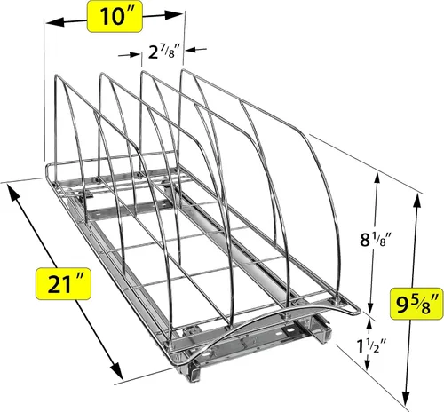 Miniatura 5 de Lynk Professional® - Organizador de tabla de cortar, bandeja para galletas y bandeja para hornear extraíble – Garantía limitada de por vida