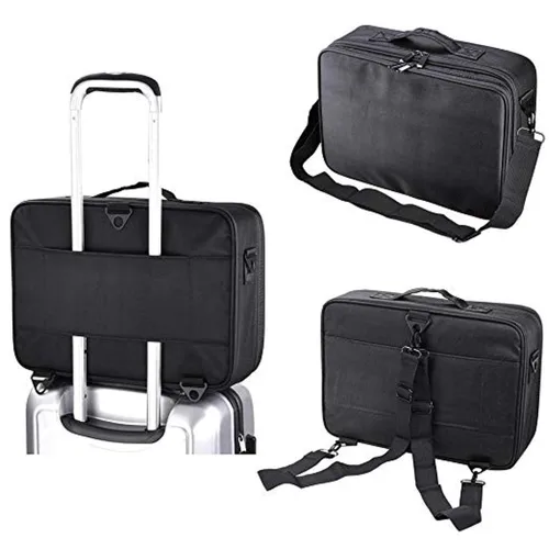 Miniatura 6 de Estuche de viaje para maquillaje, organizador de cosméticos, bolsa de almacenamiento portátil para artistas, con divisores ajustables