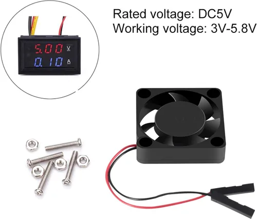 Miniatura 3 de Aokin Ventilador de refrigeración Raspberry Pi DC 5V/3.3V Ventilador de refrigeración de CPU sin escobillas con tornillos para Raspberry Pi 4 B, Pi