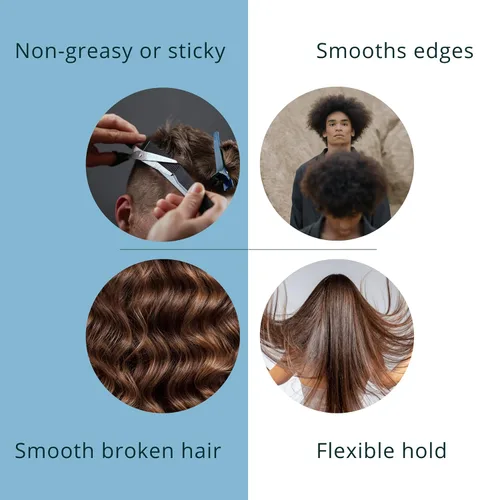 Miniatura 6 de Morfose Deep Aqua - Cera de gel para el cabello con 5 sujeciones flexibles brillantes y fuertes, gestiona los vuelos, trenzas y rizos, peinado