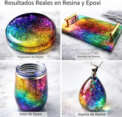Miniatura 5 de BALTIC DAY - Chameleon Mica Powder, 8 Jars of Color Shift Mica Set - Epoxy Resin Color Pigment - Chameleon Powder Glitter - Holographic Mica Powder