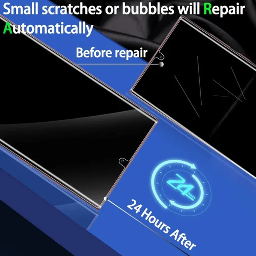 Miniatura 3 de IMBZBK Protector de pantalla para Samsung Galaxy S22 Ultra 5G (no de vidrio), 3 películas de TPU flexibles con 3 protectores de lente de cámara