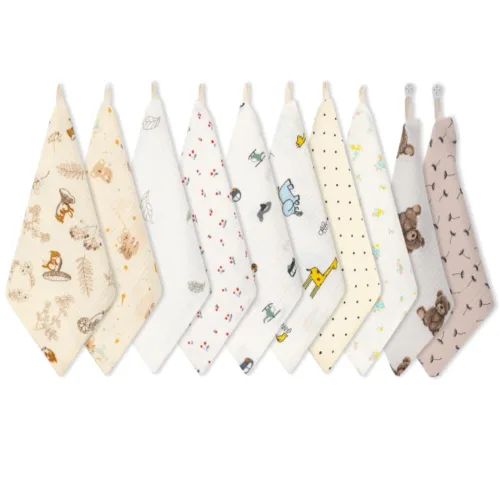 Miniatura 10 de norinori Baby Msulin - Paños de muselina para recién nacidos, 10 paños de muselina para bebé, toallas de lavado de algodón natural suaves