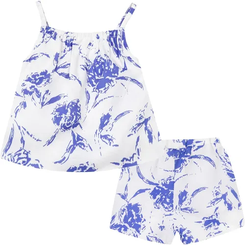 Miniatura 39 de LittleSpring Conjunto de verano para niñas con camiseta sin mangas y pantalones cortos florales