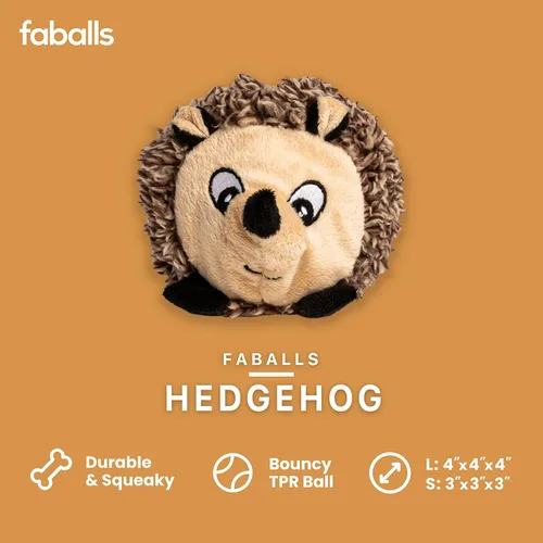 Miniatura 2 de fabdog Hedgehog faball - Juguete chirriante para perros (pequeño)