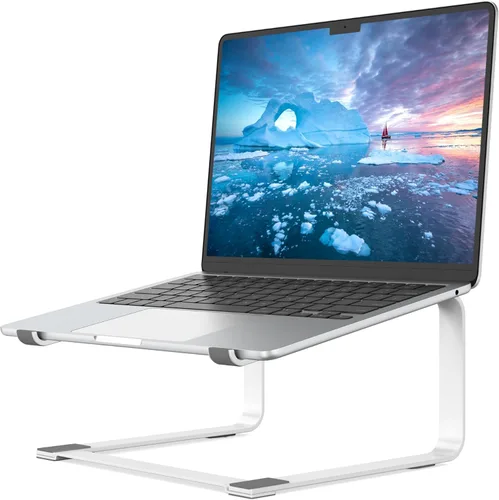Miniatura 10 de SOUNDANCE Soporte de computadora portátil para escritorio, elevador ergonómico de metal para portátiles de 12 a 17.3 pulgadas, soporte de escritorio