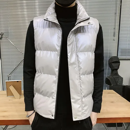 Miniatura 4 de SJWCLYS Chaleco de invierno para hombre, chaleco de invierno para exteriores, ropa de exterior, extraíble, acolchado, sin mangas, con capucha