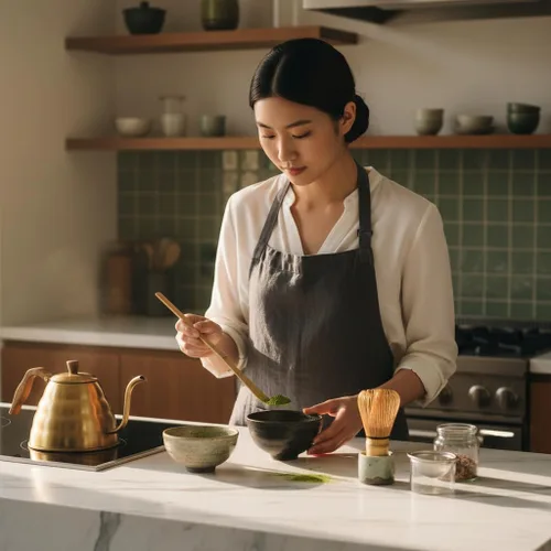 Miniatura 5 de Cuchara japonesa de bambú matcha – 7.1 in marrón tradicional cuchara de ceremonia de té para matcha y café Accesorios duraderos y ecológicos