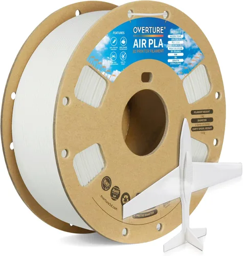 Miniatura 10 de OVERTURE - Filamento Air PLA, PLA pre-espumado de baja densidad, PLA ligero, carrete de cartón, 0.82 kg (1.8 libras), precisión dimensional +/- 0.02