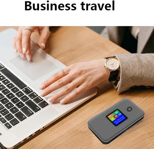Miniatura 6 de 4G LTE Mobile WiFi Hotspot Enrutador portátil con ranura para tarjeta SIM 300Mbps 2.4G 5.8G Pantalla LCD de doble banda para viajes Camping Negocios