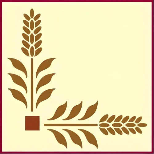 Miniatura 2 de Trigo 2 plantillas pequeñas – 3 x 3 pulgadas, tallos de trigo de trigo, ramo floral colonial, romántico, jarrón de bricolaje, decoración de jarra