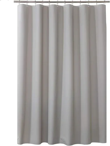 Miniatura 34 de AmazerBath - Cortina de ducha de plástico, 70 x 72 pulgadas, cortina de ducha esmerilada de plástico, impermeable, pesada, gruesa, con 3 piedras