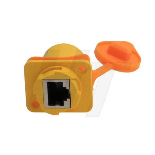 Miniatura 8 de 2sets Ethernet RJ45 conector impermeable hembra Socket Panel posterior montaje frontal (portador de cable)