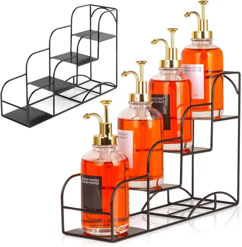 Miniatura 10 de kimilus Estante para Jarabe de Café para Accesorios de Bar de Café, se adapta a jarabe Torani y Monin, Organizador de Bar de Café con capacidad