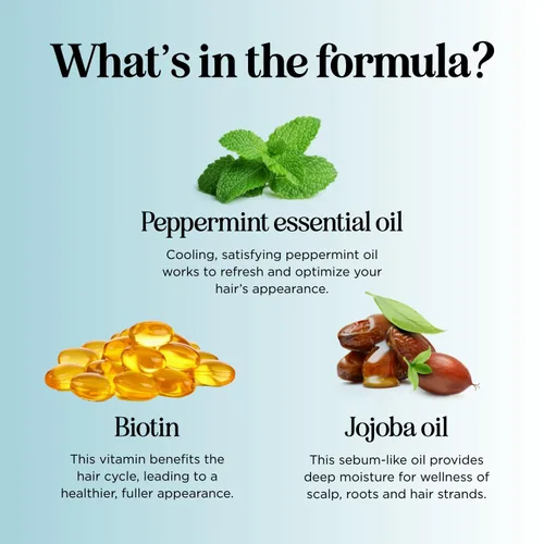Miniatura 4 de Champú voluminizador de biotina para cabello fino - Champú para cabello fino con menta, argán y aceites esenciales para el cuidado del cabello