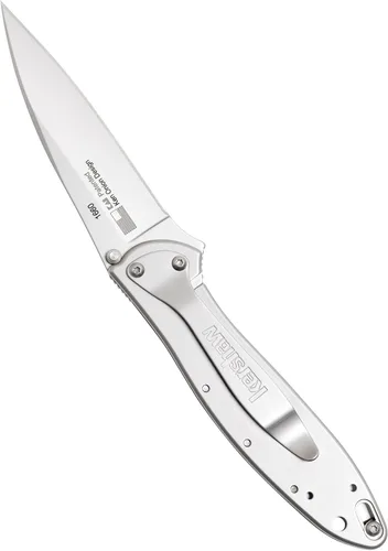 Miniatura 4 de Kershaw - Navaja de bolsillo para puerros (1660) de 3 pulgadas Sandvik 14C28N y mango de acero inoxidable, la mejor compra de Outdoor Gear Lab